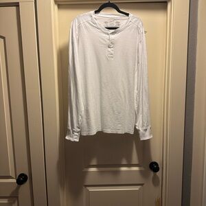Grayers White Long Sleeve Henley
